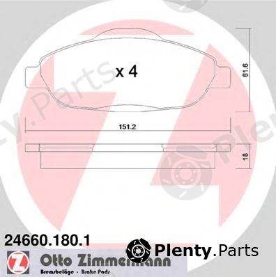  ZIMMERMANN part 24660.180.1 (246601801) Brake Pad Set, disc brake