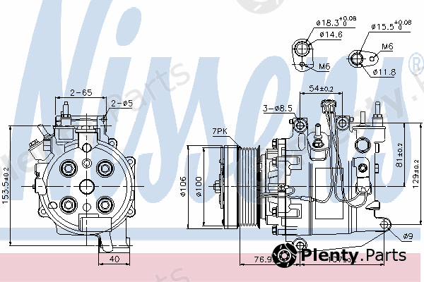  NISSENS part 89247 Compressor, air conditioning