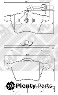 MAPCO part 6771 Brake Pad Set, disc brake