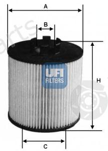  UFI part 2501200 Oil Filter