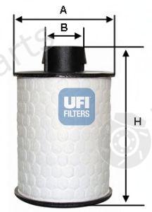  UFI part 60H2O00 Fuel filter