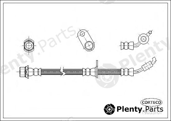  CORTECO part 19033101 Brake Hose