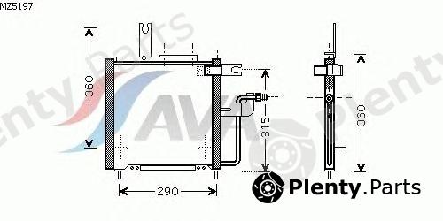  AVA QUALITY COOLING part MZ5197 Condenser, air conditioning