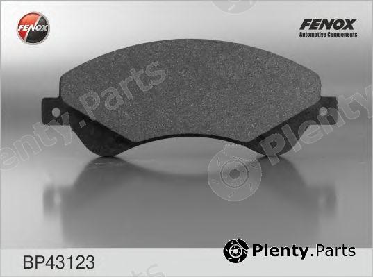  FENOX part BP43123 Brake Pad Set, disc brake