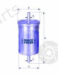  UNICO FILTER part FI6136/1 (FI61361) Fuel filter