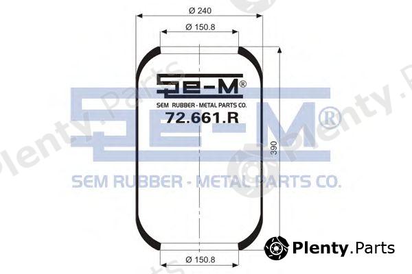  SEM LASTIK part 72.661.R (72661R) Boot, air suspension