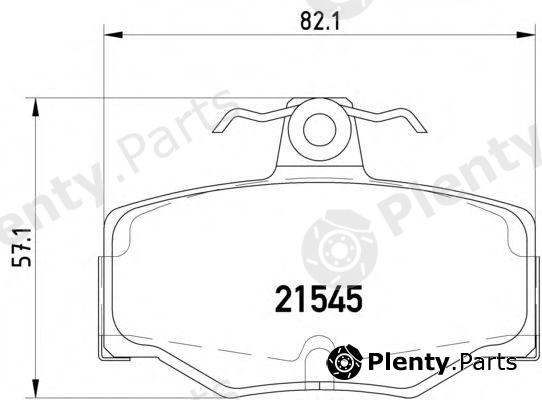  HELLA PAGID part 8DB355018-021 (8DB355018021) Brake Pad Set, disc brake