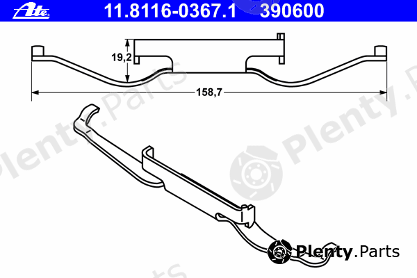  ATE part 11.8116-0367.1 (11811603671) Spring, brake caliper
