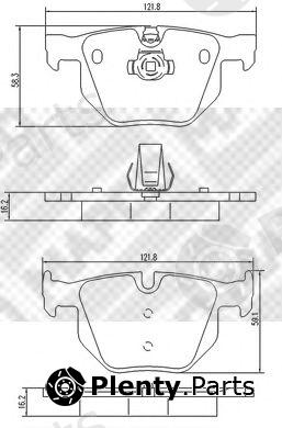  MAPCO part 6719 Brake Pad Set, disc brake