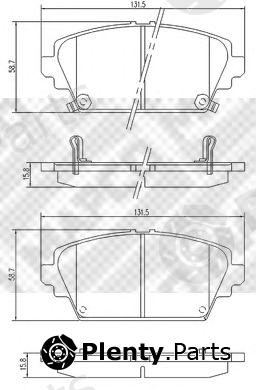 MAPCO part 6753 Brake Pad Set, disc brake