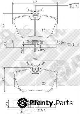  MAPCO part 6790 Brake Pad Set, disc brake