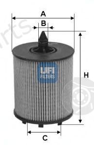  UFI part 2502400 Oil Filter