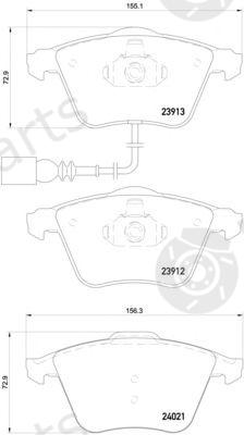  PAGID part T2084 Brake Pad Set, disc brake