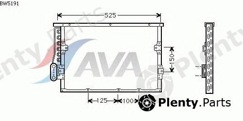  AVA QUALITY COOLING part BW5191 Condenser, air conditioning