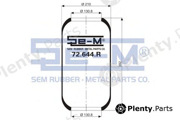  SEM LASTIK part 72.644.R (72644R) Boot, air suspension