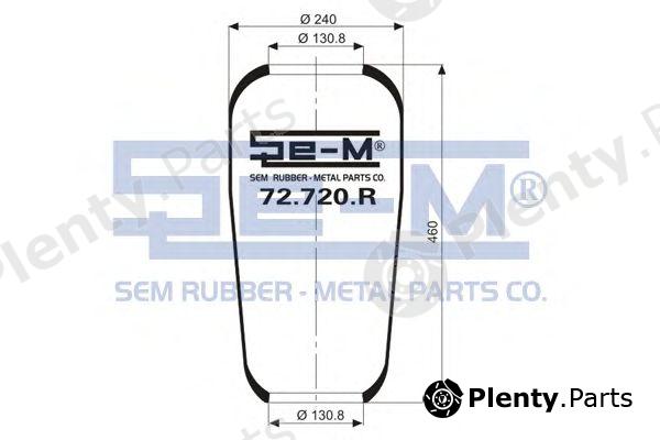  SEM LASTIK part 72.720.R (72720R) Boot, air suspension