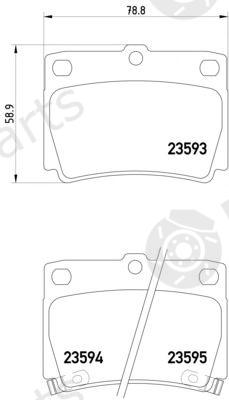  HELLA PAGID part 8DB355009-501 (8DB355009501) Brake Pad Set, disc brake