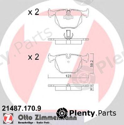  ZIMMERMANN part 21487.170.9 (214871709) Brake Pad Set, disc brake