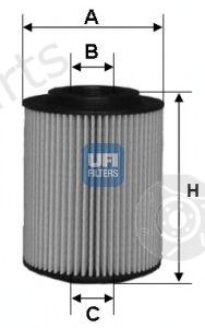  UFI part 2507200 Oil Filter