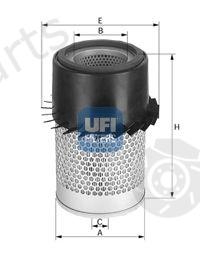  UFI part 2787800 Air Filter
