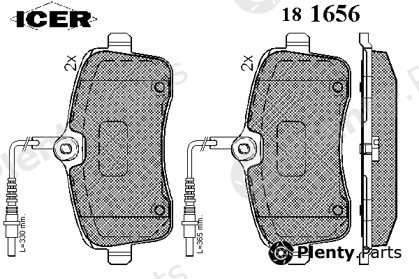  ICER part 181656 Brake Pad Set, disc brake