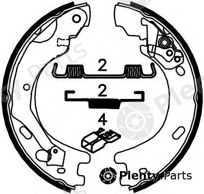  FERODO part FSB4033 Brake Shoe Set, parking brake