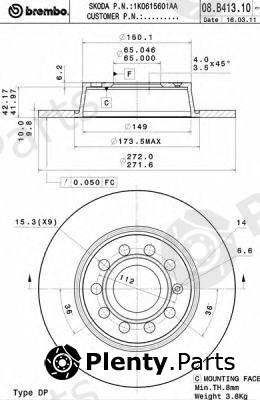  BREMBO part 08.B413.10 (08B41310) Brake Disc