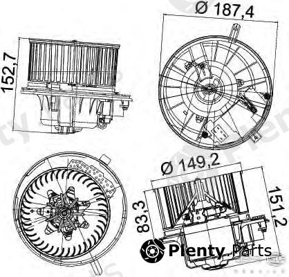  HELLA part 8EW351043-221 (8EW351043221) Interior Blower