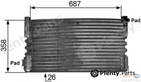  HELLA part 8FC351300-271 (8FC351300271) Condenser, air conditioning