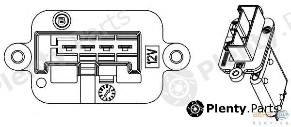  HELLA part 9ML351332-221 (9ML351332221) Resistor, interior blower