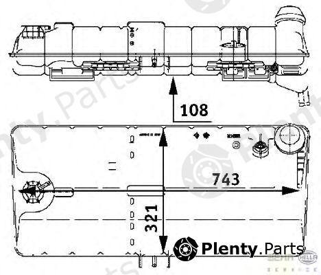  HELLA part 8MA376705-331 (8MA376705331) Expansion Tank, coolant