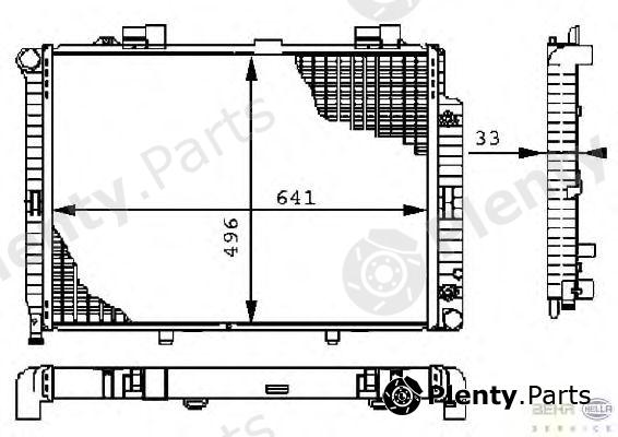  HELLA part 8MK376710-231 (8MK376710231) Radiator, engine cooling