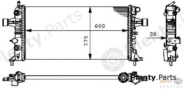  HELLA part 8MK376710-321 (8MK376710321) Radiator, engine cooling