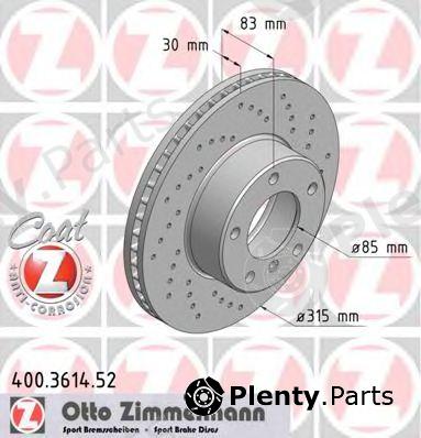  ZIMMERMANN part 400361452 Brake Disc