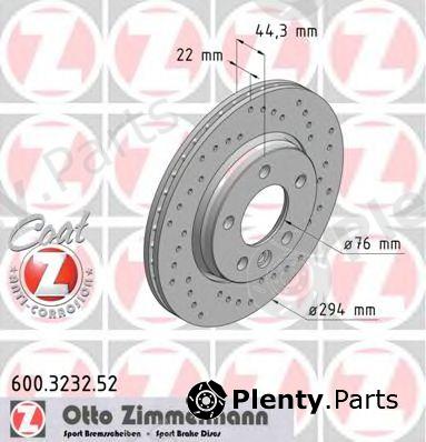  ZIMMERMANN part 600323252 Brake Disc