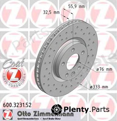  ZIMMERMANN part 600323152 Brake Disc