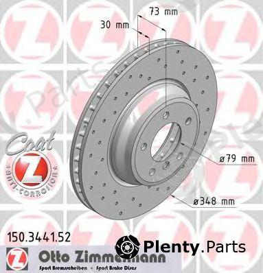  ZIMMERMANN part 150344152 Brake Disc