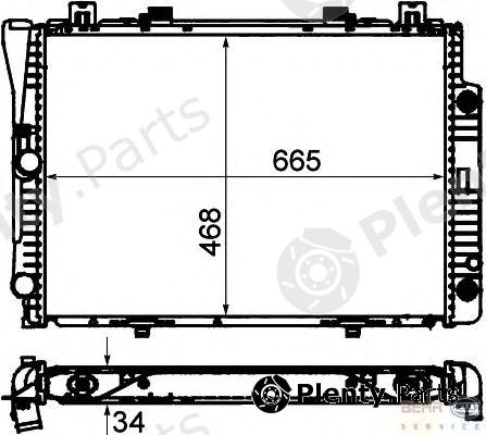  HELLA part 8MK376712-201 (8MK376712201) Radiator, engine cooling