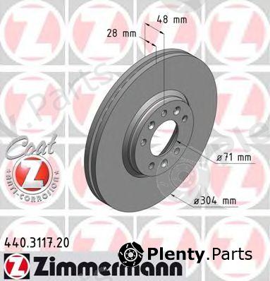  ZIMMERMANN part 440311720 Brake Disc