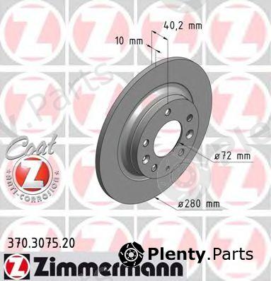  ZIMMERMANN part 370.3075.20 (370307520) Brake Disc