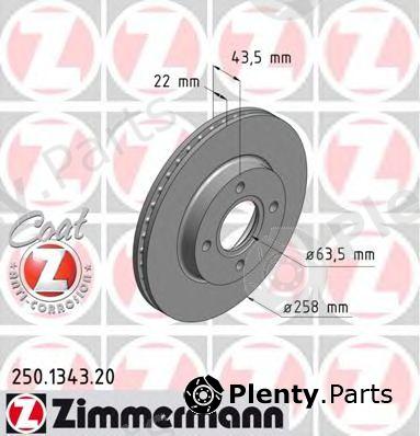  ZIMMERMANN part 250134320 Brake Disc