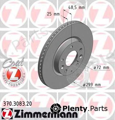  ZIMMERMANN part 370308320 Brake Disc