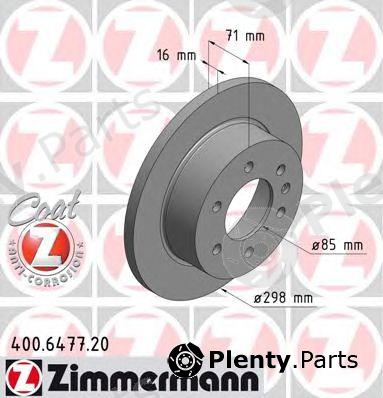  ZIMMERMANN part 400647720 Brake Disc