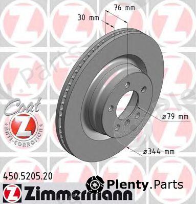  ZIMMERMANN part 450.5205.20 (450520520) Brake Disc
