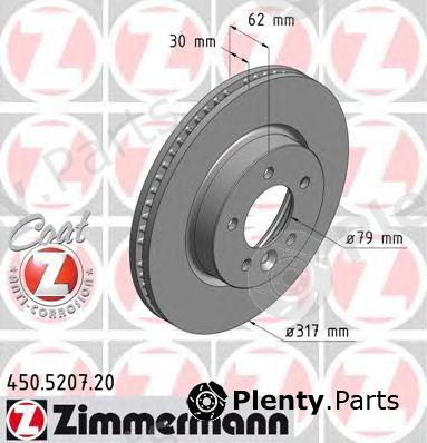  ZIMMERMANN part 450.5207.20 (450520720) Brake Disc