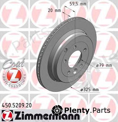  ZIMMERMANN part 450.5209.20 (450520920) Brake Disc