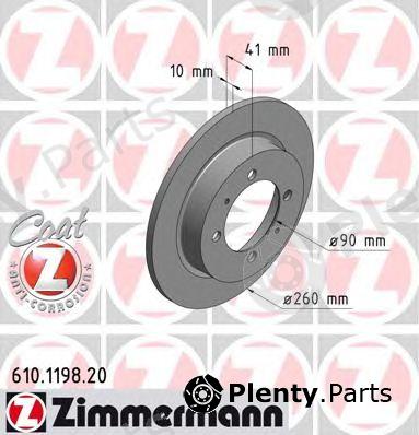  ZIMMERMANN part 610119820 Brake Disc