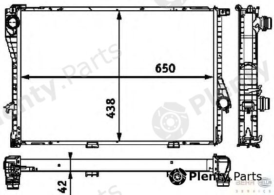  HELLA part 8MK376712-501 (8MK376712501) Radiator, engine cooling