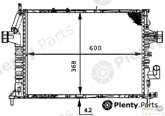  HELLA part 8MK376712-601 (8MK376712601) Radiator, engine cooling