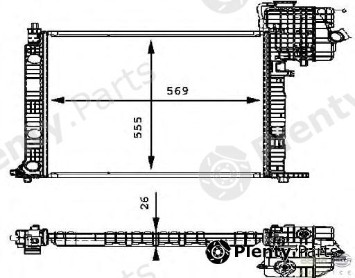  HELLA part 8MK376714-321 (8MK376714321) Radiator, engine cooling